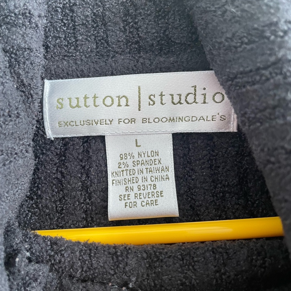 Sutton Studio Black Knit Turtleneck Sweater